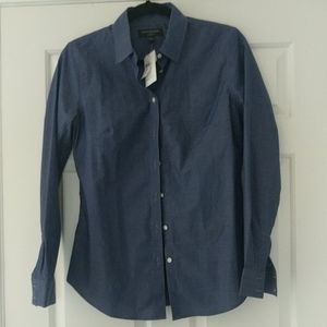 Tailored fit blue shirt from banana republic